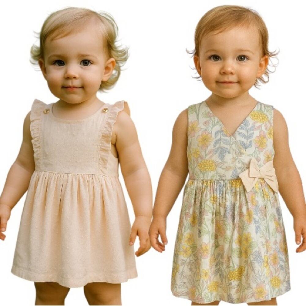 Cupcakes and Cashmere Floral Pink Two Dress Set - 2T